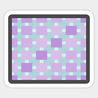 A mosaic in pastel green and purple colors Sticker